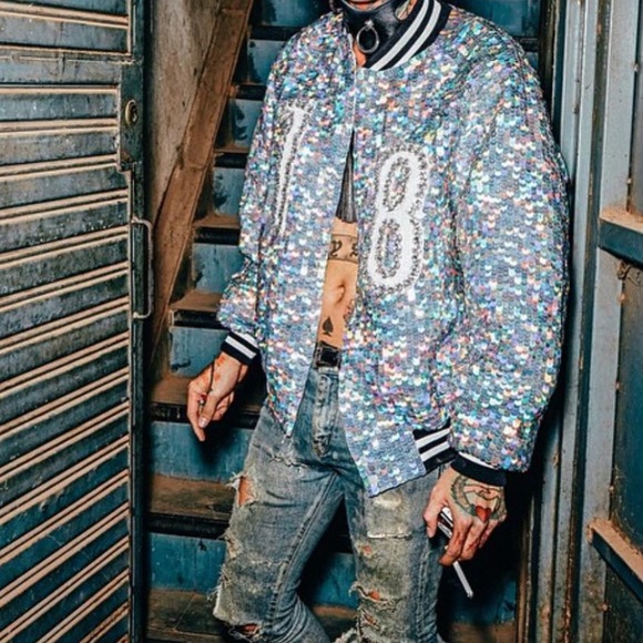 I 🖤DIY by Panida Aqua Sequin Jacket - Picture 6 of 7